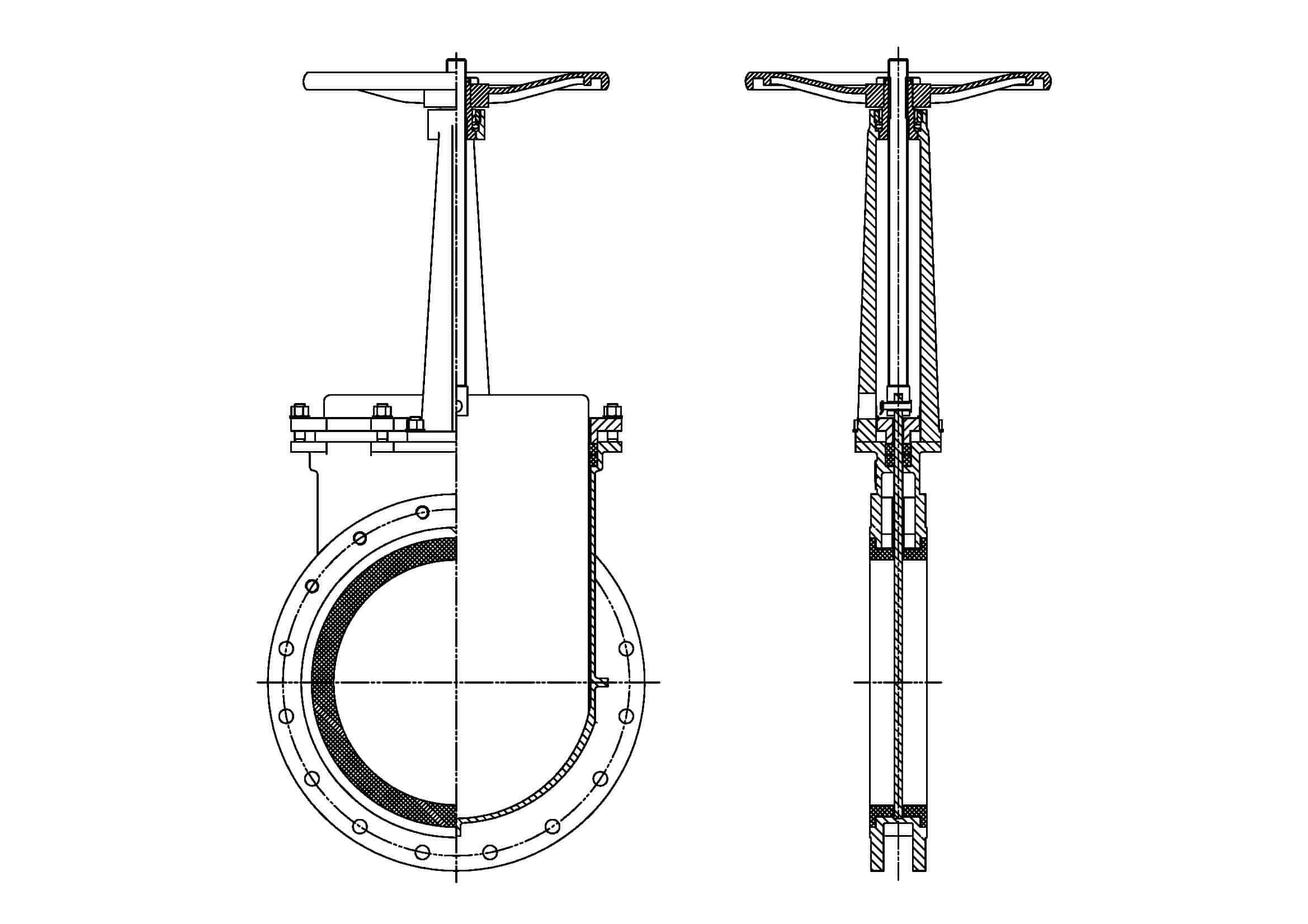 lug type knife gate valve