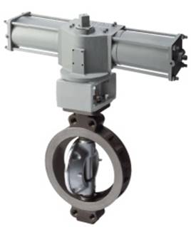 Actuated high performance butterfly valve
