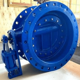 Butterfly check valve with counter weight