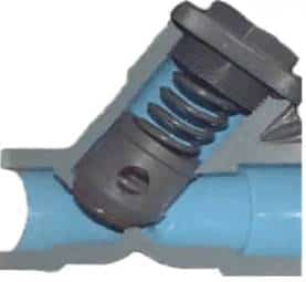 Spring loaded small check valve