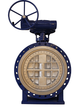 Triple offset butterfly valve flange type