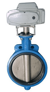 Electric actuated wafer butterfly valve