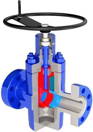Non-rising stem through conduit gate valve