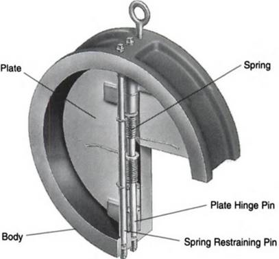 Components of a wafer check valve