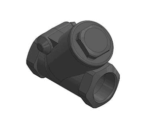 Spring loaded Y-shaped check valve