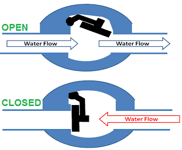 Working of a flanged check valve